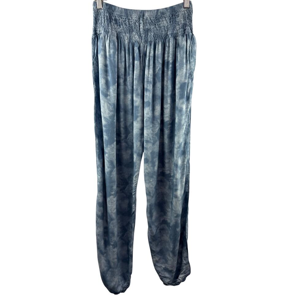 Women’s Lotus & Luna Small Grayish Blue Tie-Dye Harem Pants